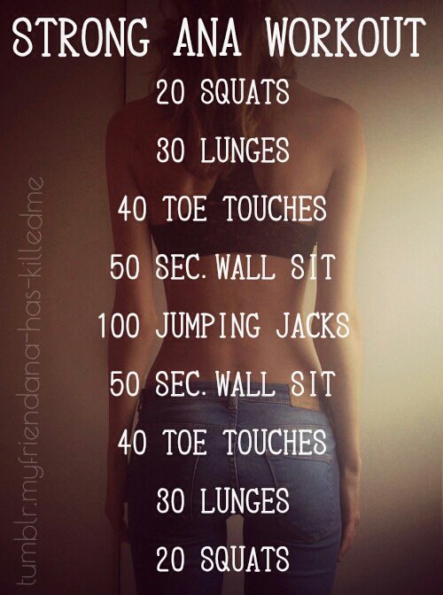 A Pro Ana Exercise Routine That Works